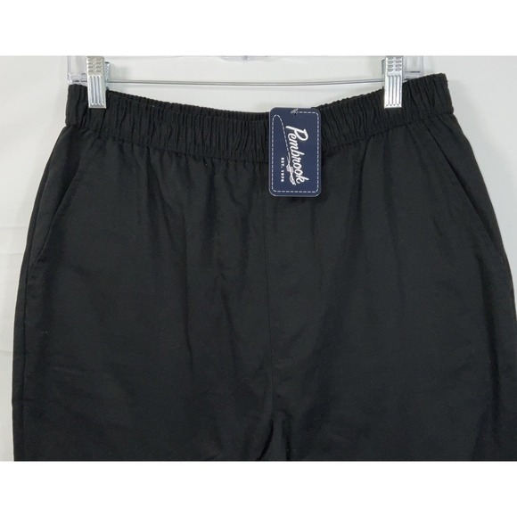 NWT Men's Pembrook Comfort Collection Elastic Waist Dress Pants Black Large - Picture 3 of 7
